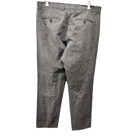 Banana Republic Pants Mens 35x32 Aiden Fit Linen Blend Straight Leg Gray - Picture 2 of 8